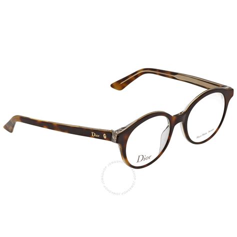 Dior Oval Eyeglasses Montaigne 51 I46 Matte Black/Gold 54mm